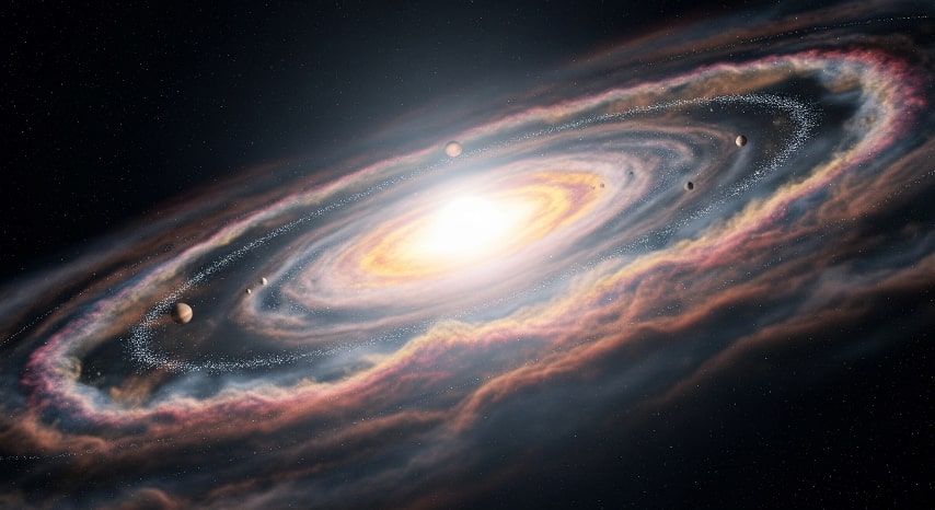 Nebulosa primitiva en el momento de la formación del Sistema Solar